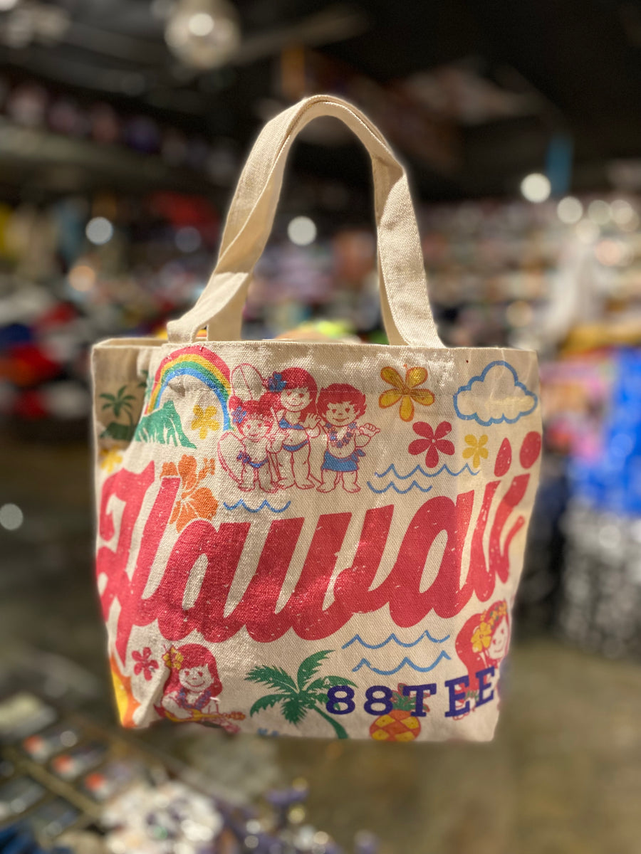 HONOLULU PATCH CANVAS TOTE BAG