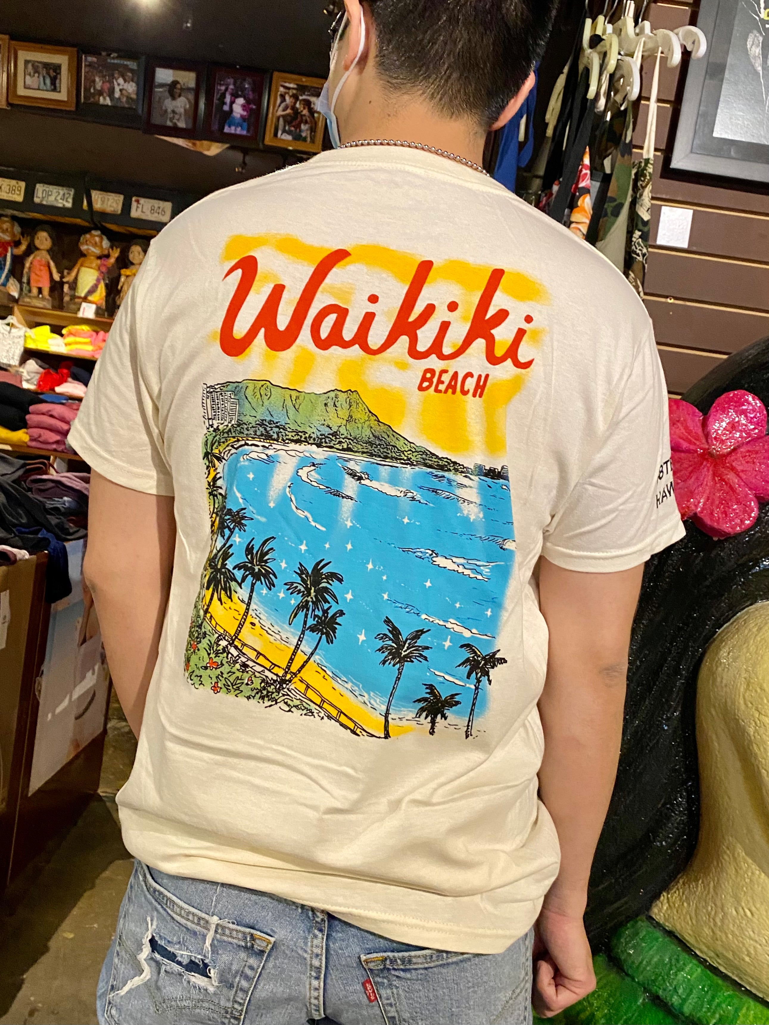 Waikiki Beach Tee x 88Tees by Drew Toonz – 88 Tees - Honolulu, Hawaii